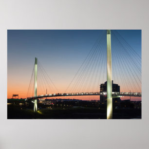 USA, Nebraska, Omaha, Bob Kerrey Fußgängerbrücke Poster