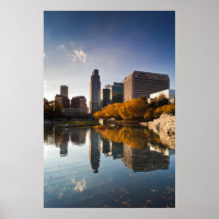 USA, Nebraska, Omaha, Gene Leahy Mall, Skyline