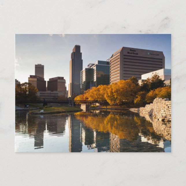 USA, Nebraska, Omaha, Gene Leahy Mall, Skyline Postkarte (Vorderseite)