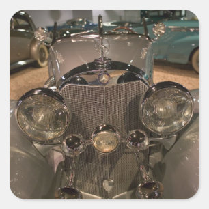 USA, Nevada_Reno: Nationales Automobilmuseum 2 Quadratischer Aufkleber