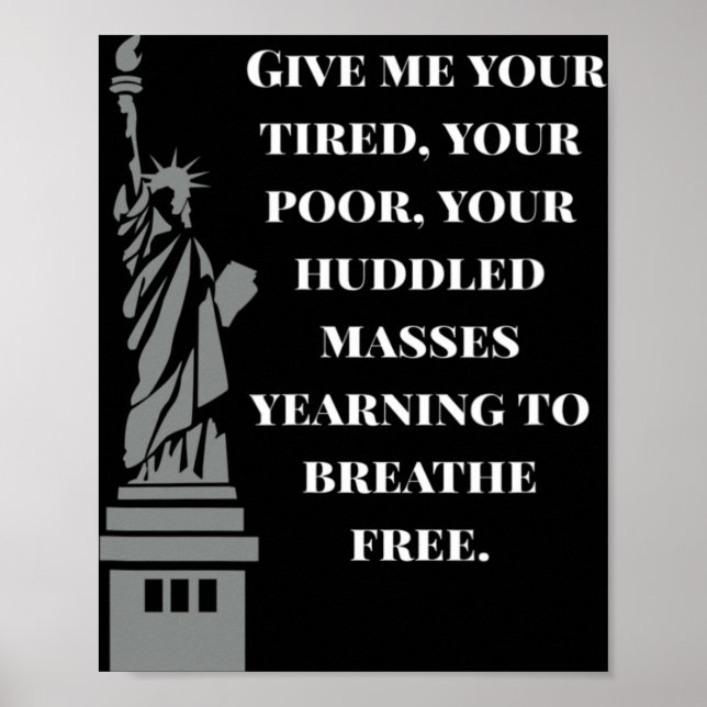 Usa New Colossus Statue Of Liberty Anti-racism  Poster (Vorne)