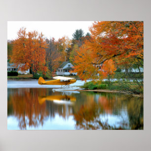 USA, New England, New Hampshire. Flugzeug Poster