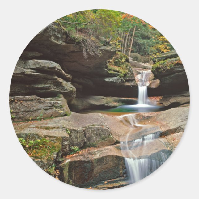 USA, New England, New Hampshire, White Mountains Runder Aufkleber (Vorderseite)