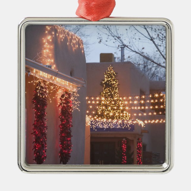 USA, New Mexico, Santa Fe: Canyon Road Gallery Ornament Aus Metall (Vorne)