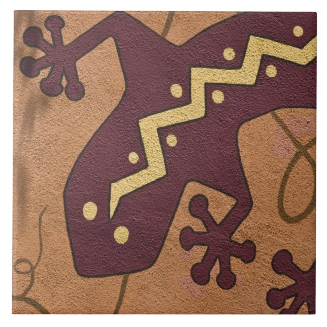 USA, New Mexico, Santa Fe. Naher Abschnitt Fliese (Vorderseite)