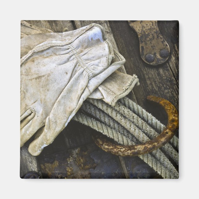 USA, New Mexico, Santa Fe. Naher Cowboy Magnet (Vorne)