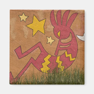 USA, New Mexico, Santa Fe. Wandgemälde einer Magnet