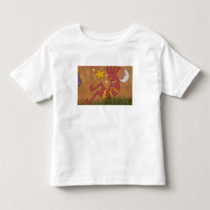 USA, New Mexico, Santa Fe. Wandgemälde von einem Kleinkind T-shirt