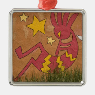 USA, New Mexico, Santa Fe. Wandgemälde von einem Ornament Aus Metall