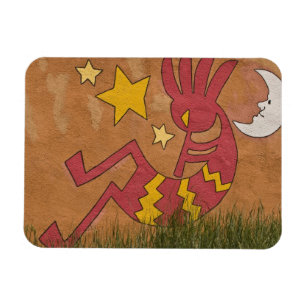 USA, New Mexico, Santa Fe. Wandmalerei Magnet