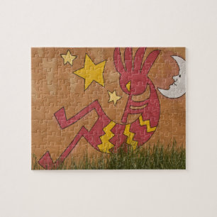 USA, New Mexico, Santa Fe. Wandmalerei Puzzle