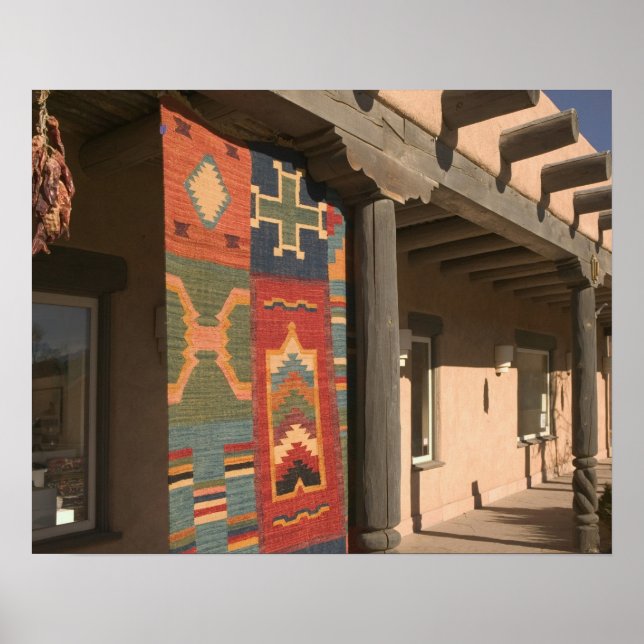 USA, New Mexico, Taos: Navaho Rug Gallery Kit Poster (Vorne)