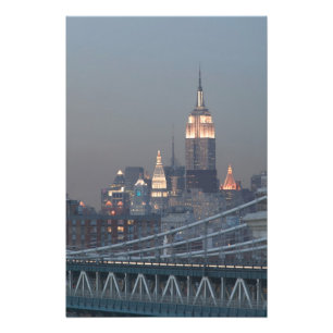 USA, New York City, Blick auf die Manhattan Bridge Fotodruck