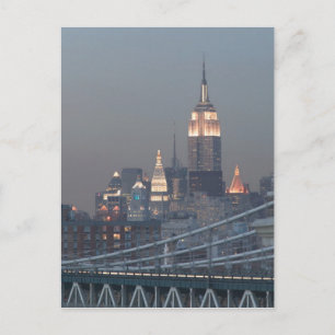 USA, New York City, View of Manhattan Bridge, Postkarte