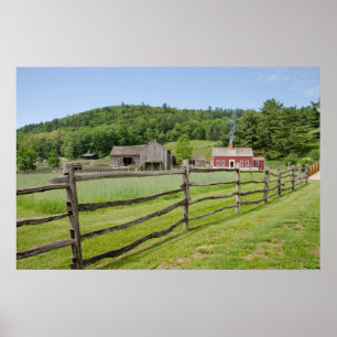 USA, New York, Cooperstown, das Museum der Bauern Poster