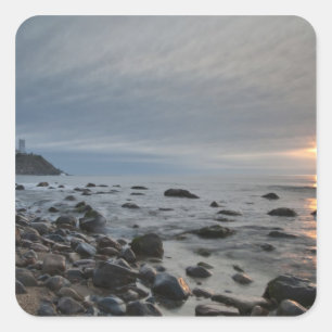 USA, New York, East Hampton. Montauchen Quadratischer Aufkleber