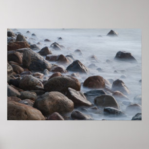 USA, New York, East Hampton. Surfen im Ozean Poster