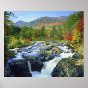 USA, New York. Ein Wasserfall in den Adirondack Poster