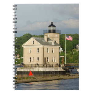 USA, New York, Kingston, Hudson River. Rondout Notizblock