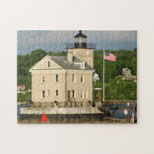 USA, New York, Kingston, Hudson River. Rondout Puzzle