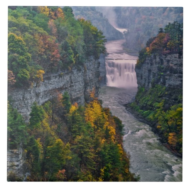 USA, New York, Letchworth Staat Park. Fluss und Fliese (Vorderseite)