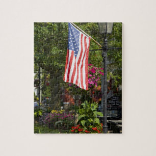 USA, New York, Lewiston. Amerikanische Flagge ange Puzzle