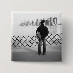 USA, NEW YORK: New York City an Bord der Staten Button