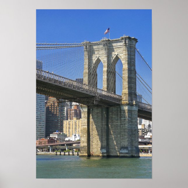 USA, New York, New York City. Brooklyn Bridge Poster (Vorne)