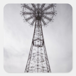 USA, New York, New York City, Brooklyn: Coney Quadratischer Aufkleber