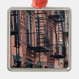 USA, New York, New York City, Brooklyn: Kopfsteinp Ornament Aus Metall