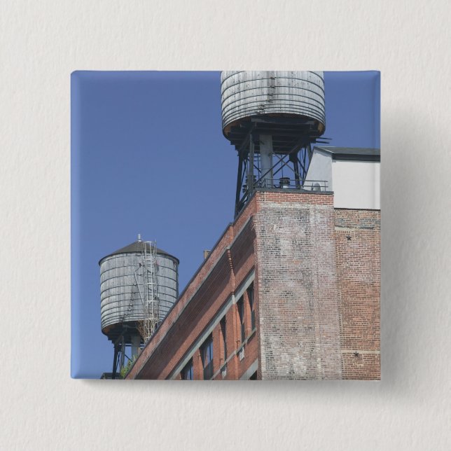 USA, New York, New York City, Manhattan:5 Button (Vorderseite)