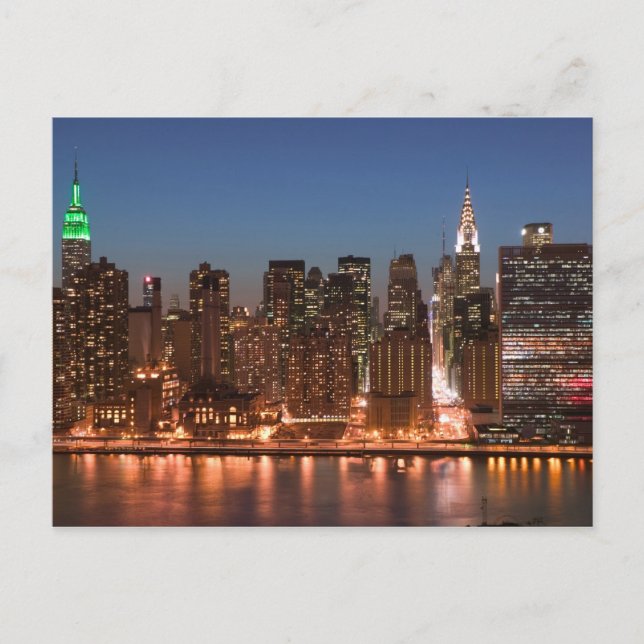 USA, New York, New York City, Manhattan: Luft Postkarte (Vorderseite)