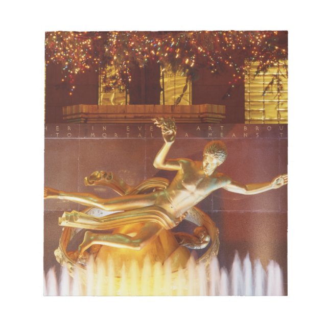 USA, New York, New York City, Statue Notizblock (Vorderseite)