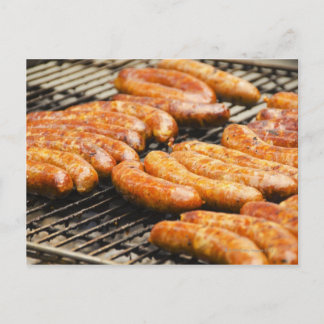 USA, New York, New York City, Wurst auf Postkarte