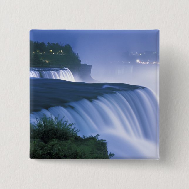 USA, New York, Niagara Falls. American Falls in Button (Vorderseite)