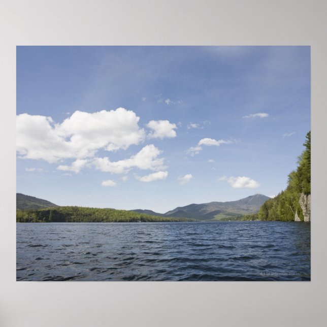 USA, New York Staat, Adirondack Mountains, Lake 2 Poster (Vorne)