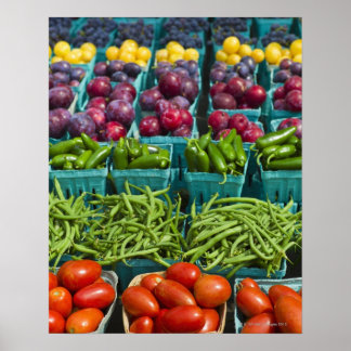 USA, New York Staat, New York, Vegetables und Poster