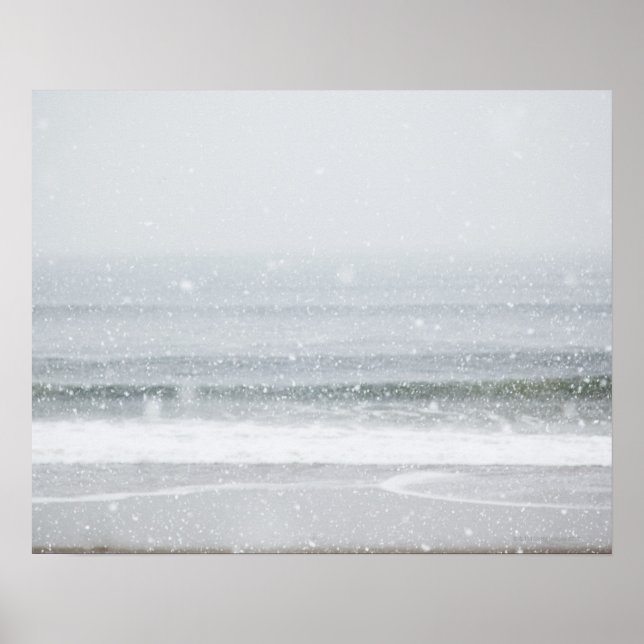 USA, New York Staat, Rockaway Beach, Schneesturm 2 Poster (Vorne)