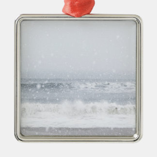 USA, New- YorkStaat, Rockaway Strand, Schneesturm Silbernes Ornament
