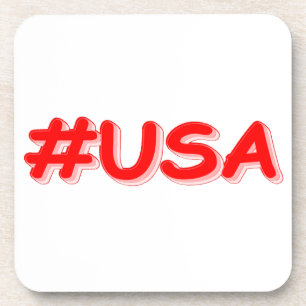 "#USA" Niedliches Design. Jetzt kaufen Getränkeuntersetzer