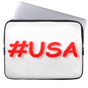 "#USA" Niedliches Design. Jetzt kaufen Laptopschutzhülle