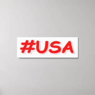"#USA" Niedliches Design. Jetzt kaufen Leinwanddruck