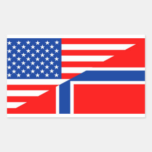 usa Nord-Land Halbfahne America Symbol Rechteckiger Aufkleber