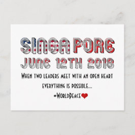USA-Nordkorea-Treffen in Singapur Postkarte
