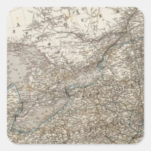 USA nordöstlich Quadratischer Aufkleber