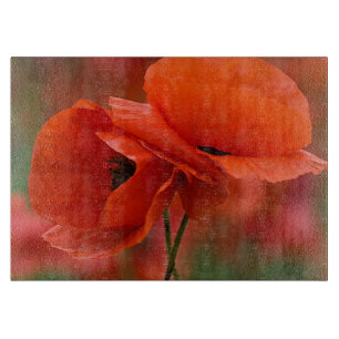 USA, North Carolina. Nahaufnahme von Mohn Schneidebrett