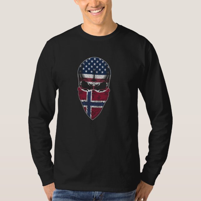 USA Norwegen Roots T-Shirt (Vorderseite)