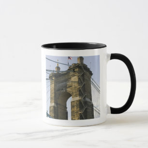 USA, Ohio, Cincinnati: Roebling-Hängebrücke Tasse