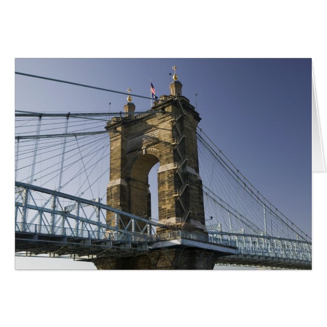 USA, Ohio, Cincinnati: Roebling Suspension 3 (Vorderseite (Horizontal))