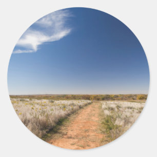 USA, Oklahoma, Black Kettle National Grasslands Runder Aufkleber